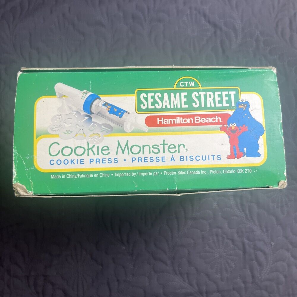 NEW Vintage Sesame Street Cookie Monster Cookie Press Hamilton Beach NIB 1998 - Picture 5 of 9